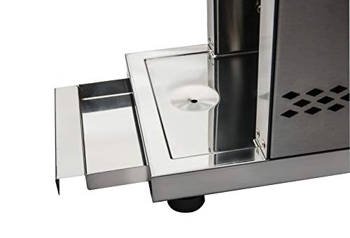 tepro Steakgrill Toronto, Keramik-Infrarotbrenner mit 3 kW Leistung, 800 Grad Gas, Maße ca. 23 x 56 x 40,5 cm, Silber
