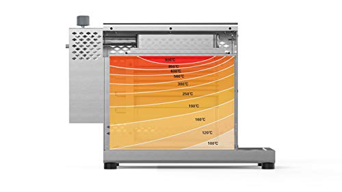 tepro Steakgrill Toronto, Keramik-Infrarotbrenner mit 3 kW Leistung, 800 Grad Gas, Maße ca. 23 x 56 x 40,5 cm, Silber