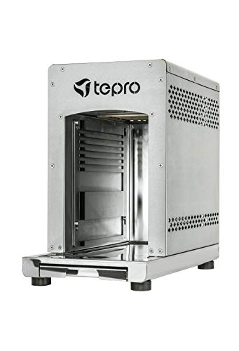 tepro Steakgrill Toronto, Keramik-Infrarotbrenner mit 3 kW Leistung, 800 Grad Gas, Maße ca. 23 x 56 x 40,5 cm, Silber