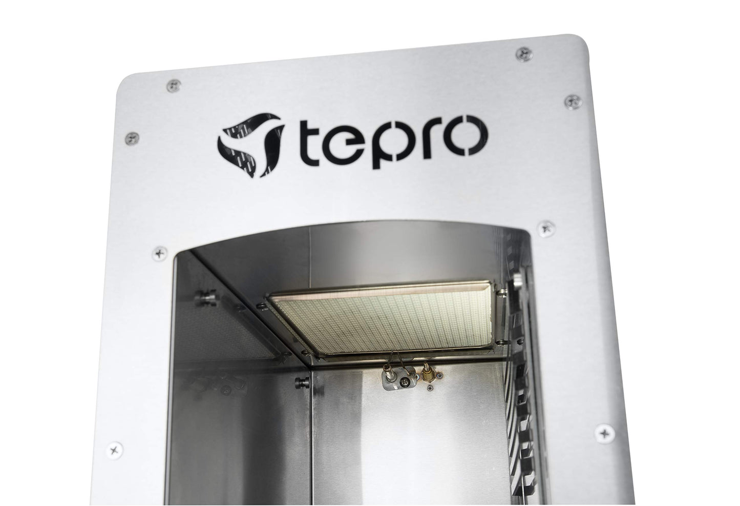 tepro Steakgrill Toronto, Keramik-Infrarotbrenner mit 3 kW Leistung, 800 Grad Gas, Maße ca. 23 x 56 x 40,5 cm, Silber