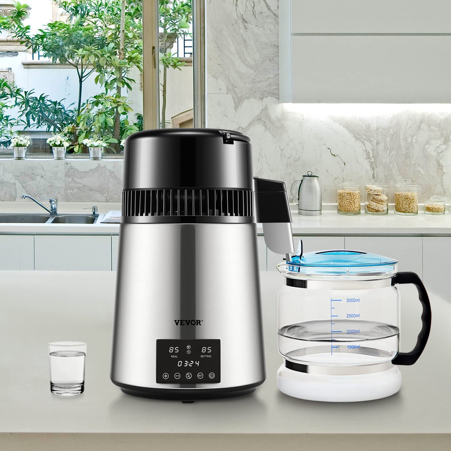 VEVOR Wasserdestillierer Destilliergerät 750 W 1 L/Std.