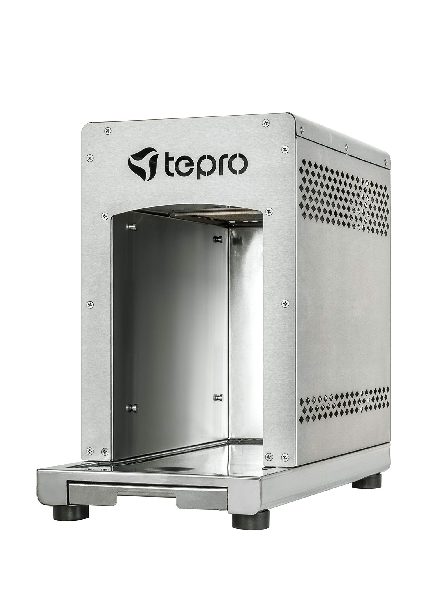 tepro Steakgrill Toronto, Keramik-Infrarotbrenner mit 3 kW Leistung, 800 Grad Gas, Maße ca. 23 x 56 x 40,5 cm, Silber