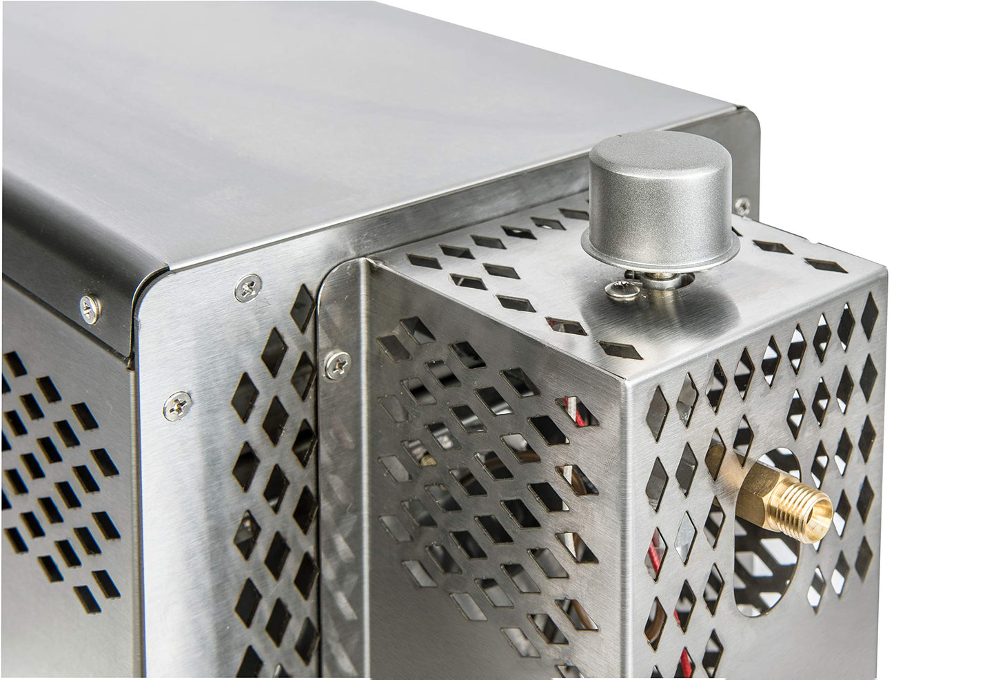 tepro Steakgrill Toronto, Keramik-Infrarotbrenner mit 3 kW Leistung, 800 Grad Gas, Maße ca. 23 x 56 x 40,5 cm, Silber