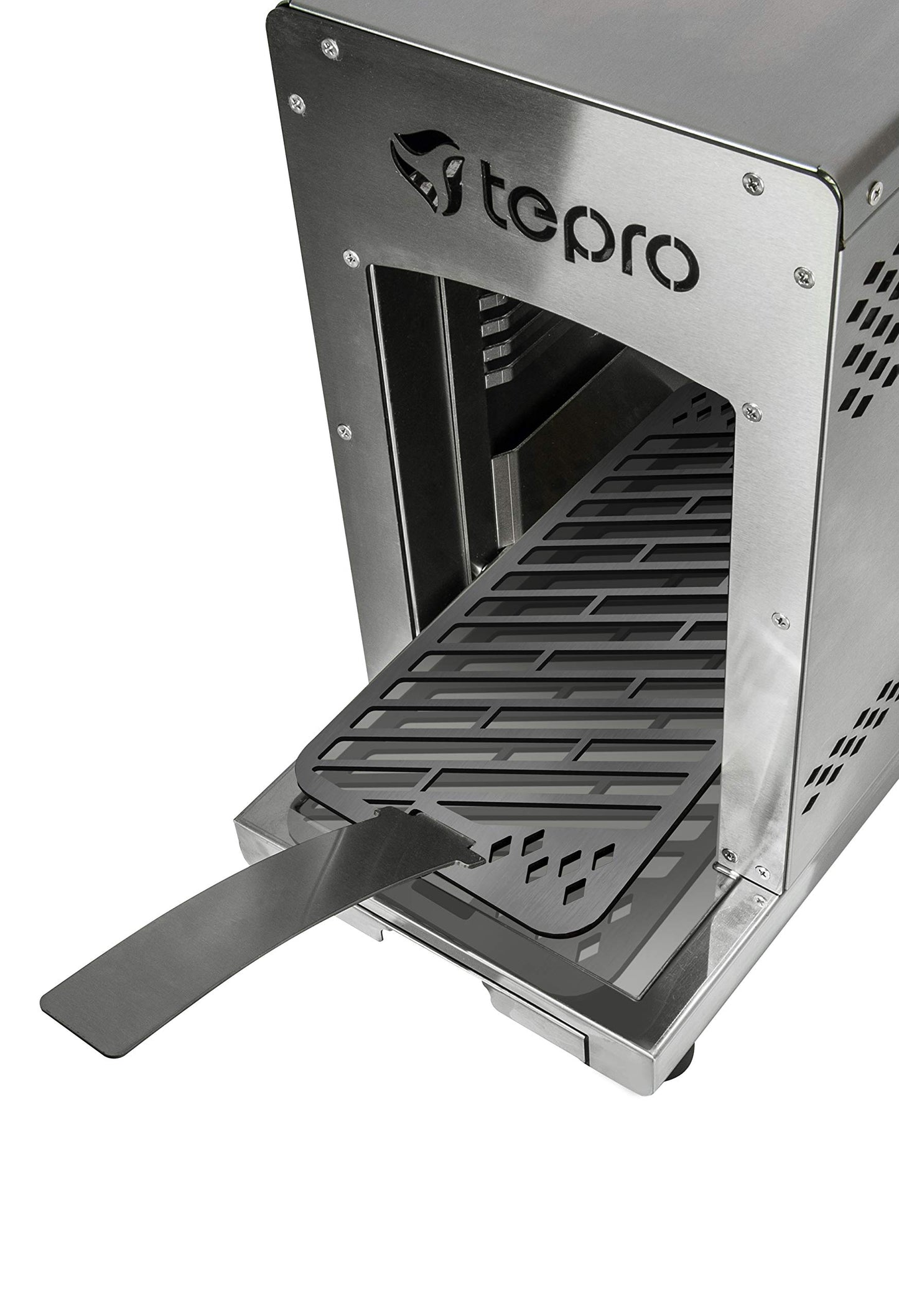tepro Steakgrill Toronto, Keramik-Infrarotbrenner mit 3 kW Leistung, 800 Grad Gas, Maße ca. 23 x 56 x 40,5 cm, Silber