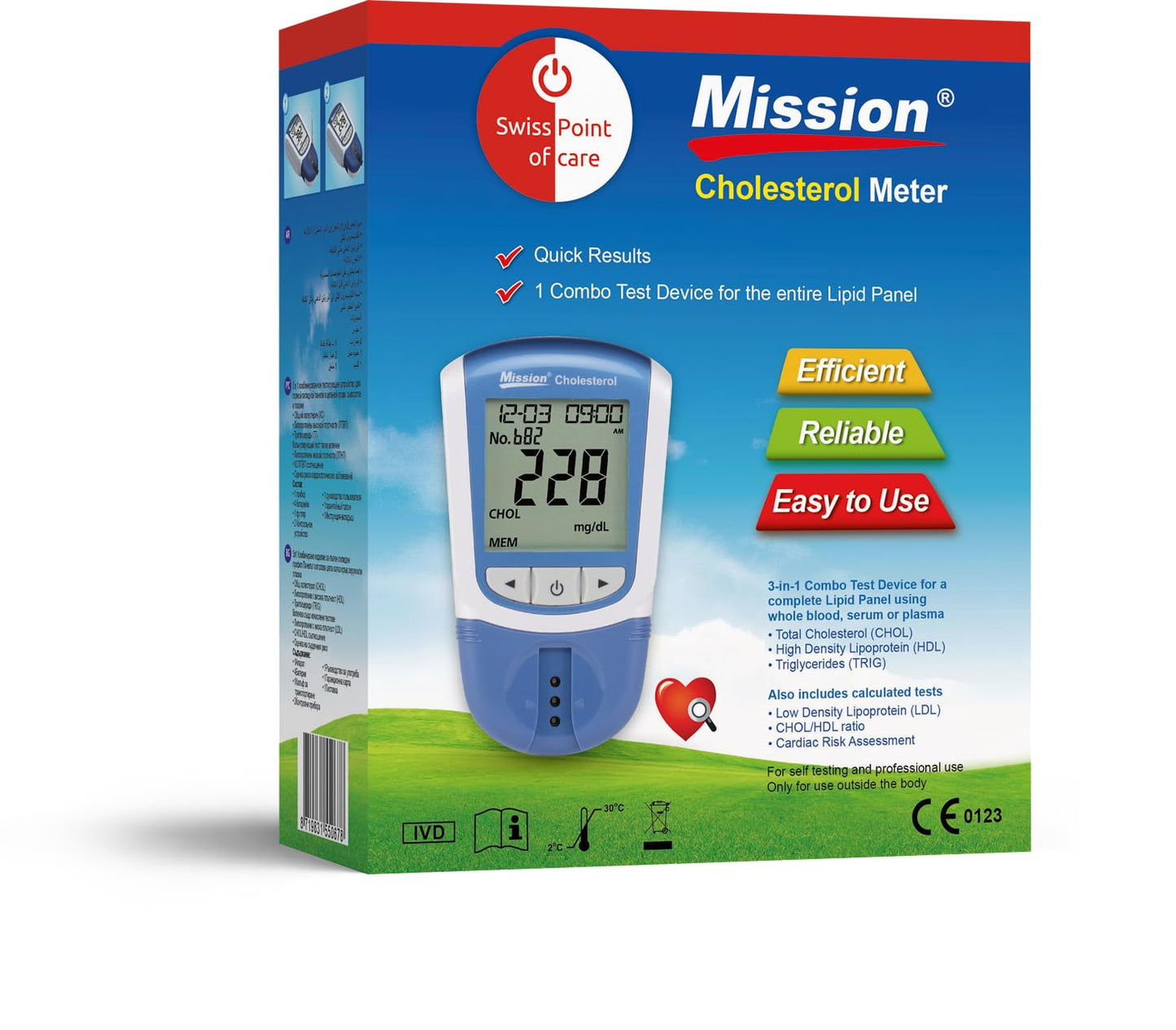 Swiss Point Of Care Mission 3 in 1 Cholesterin Messgerät