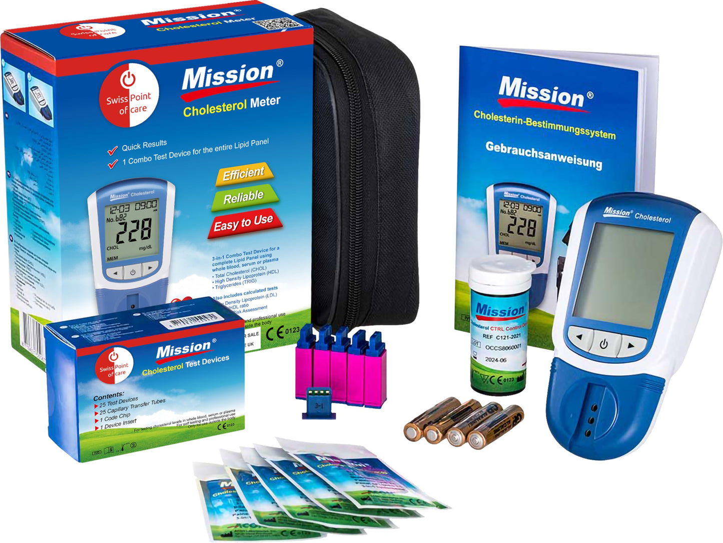 Swiss Point Of Care Mission 3 in 1 Cholesterin Messgerät