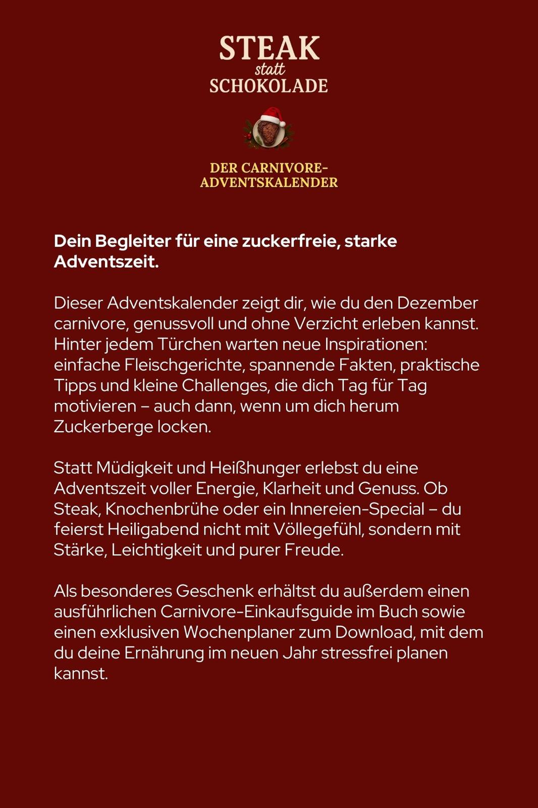 Carnivore Adventskalender: Steak statt Schokolade